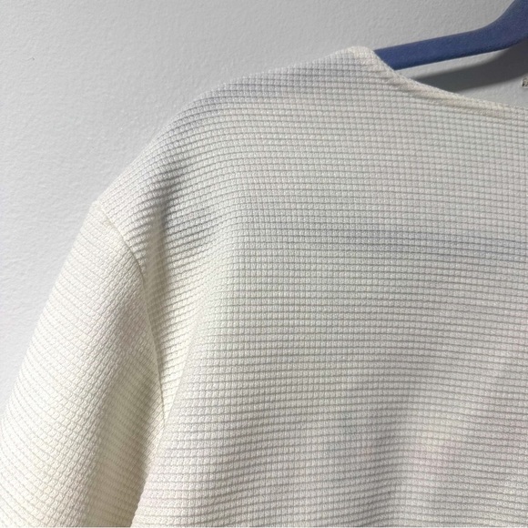 Vintage 90s White Cropped Short Sleeve Button Up Shirt Cottagecore Spring Retro - Picture 7 of 15